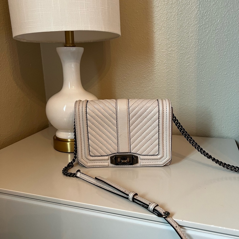 Rebecca Minkoff Chevron Quilted Small Love Crossbody Bag
